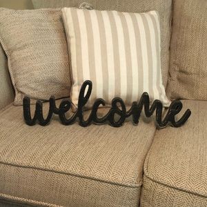 Wooden Welcome sign